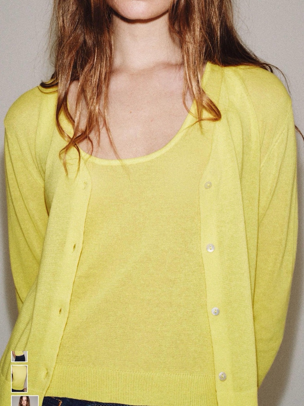 Zara Classic Scoop Neck Knit sweater set  - tank and cardigan